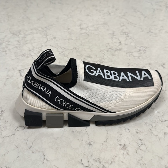 Dolce & Gabbana white knit fabric sorrento slip on - Picture 2 of 13